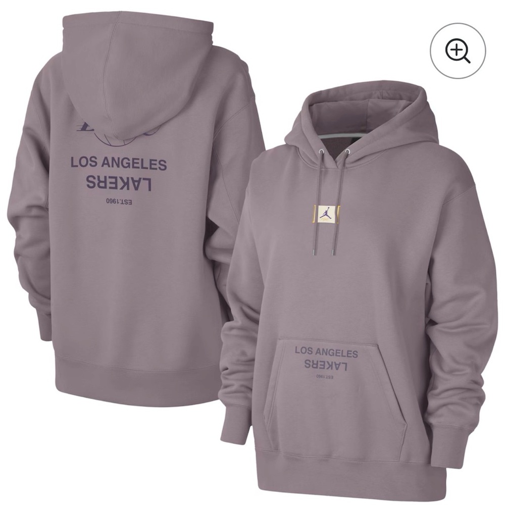 Jordan Los Angeles Lakers Purple Smoke Pullover Hoodie